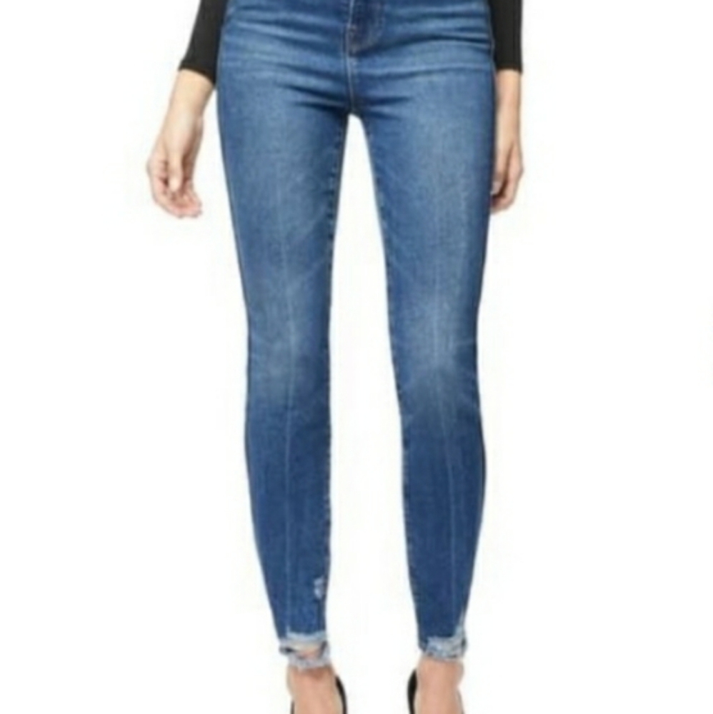 Good American Good Curve Frayed Hem Jeans 12/31